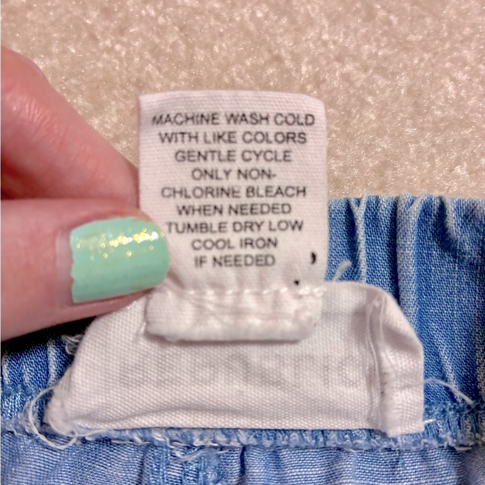 For The Republic Tencel Light Blue Frayed Shorts XS - Picture 5 of 5